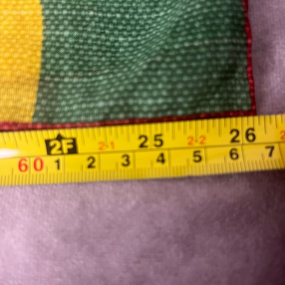 GUCCI New Multicolor Cotton Baiadera Square Scarf Stripe - Picture 7 of 8
